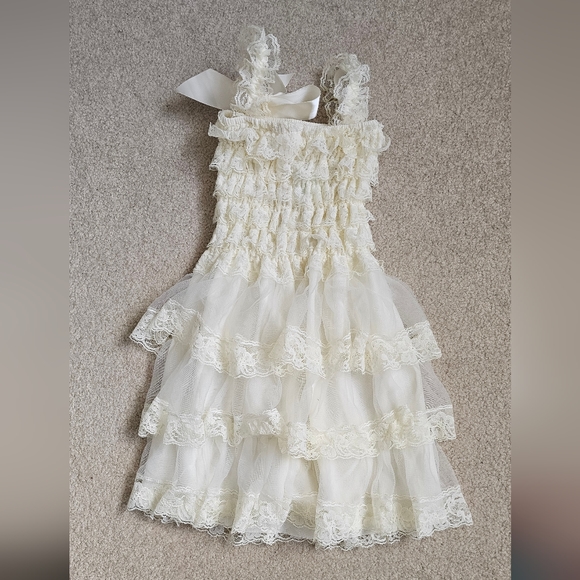 Girl's Vintage Inspired Lace Dress, Flower Girl, Tea Party Aesthetic NWOT - Picture 2 of 8